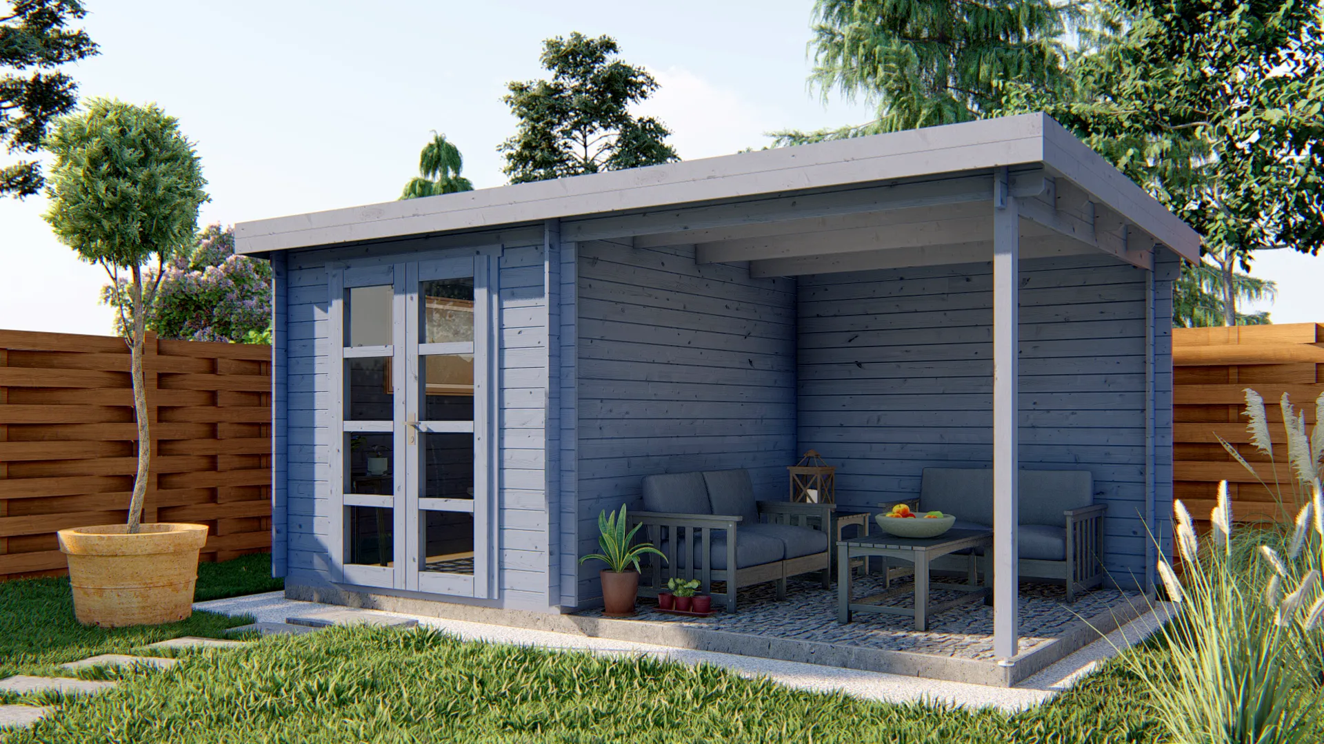 Abri de jardin Jette peint